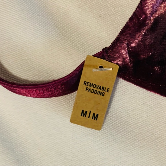 NWT Victoria’s Secret PINK maroon bralette. Size M - Picture 3 of 6